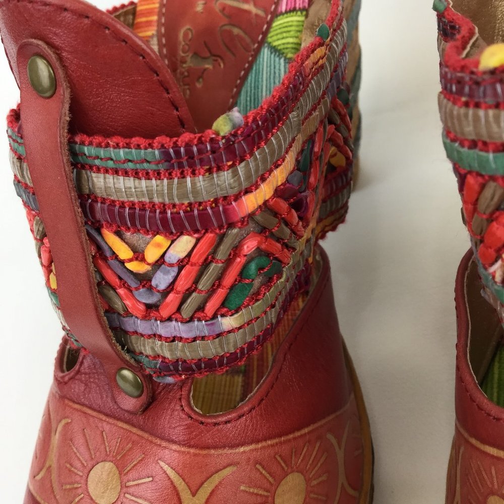 Elite Corky Leather Print Slide -In Wedge Heels - image 7